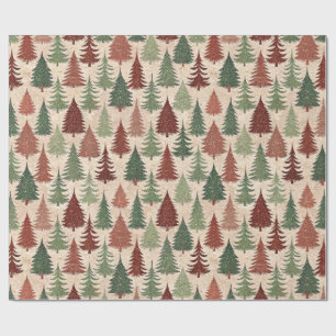 Rustikaler Weihnachtsbaum Geschenkpapier