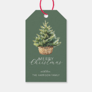 Rustikaler Weihnachtsbaum mit personalisiertem Fot Geschenkanhänger