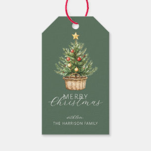 Rustikaler Weihnachtsbaum mit personalisiertem Fot Geschenkanhänger