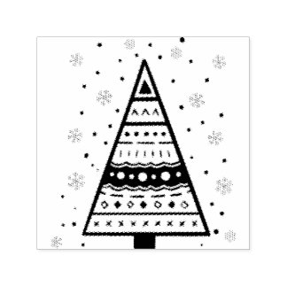 Rustikaler Weihnachtsbaum Permastempel