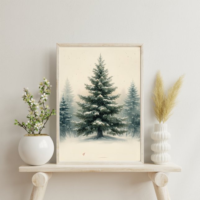 Rustikaler Weihnachtsbaum Poster – Wandkunst (Von Creator hochgeladen)