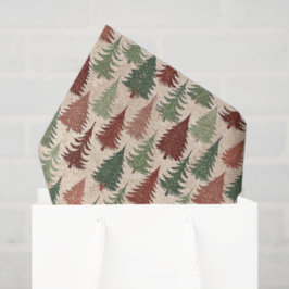 Rustikaler Weihnachtsbaum Seidenpapier