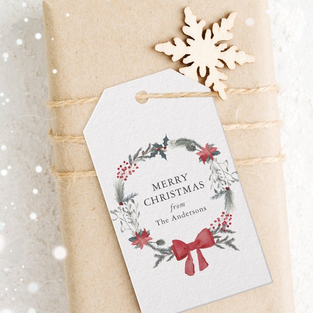 Rustikaler Weihnachtsfeiertag Geschenkanhänger (Von Creator hochgeladen)