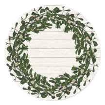 Rustikaler Weihnachtskronenaufkleber