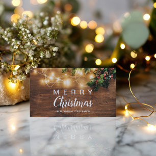 Rustikaler Weihnachtslandschaftswunsch für Firmenm Visitenkarte