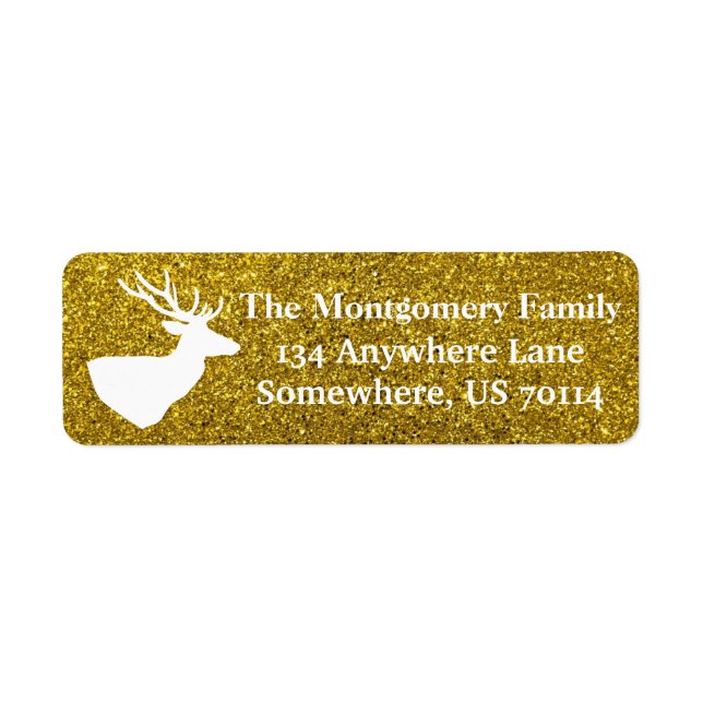 Rustikaler Weihnachtsweih Hirsche Imitate Gold Gli (Vorne)