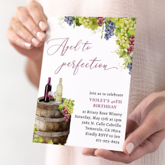 Rustikaler Wein zum Geburtstag, vollmundig Einladung