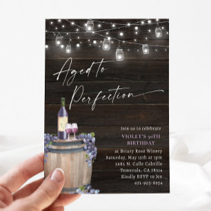 Rustikaler Wein zum Geburtstag, vollmundig Einladung