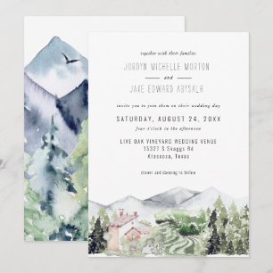 Rustikaler Weinberg in den Bergen Hochzeitseinla