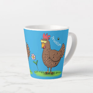 Rustikaler, weißer Cartoon Milchtasse