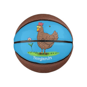 Rustikaler, weißer Cartoon Mini Basketball