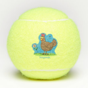 Rustikaler, weißer Cartoon Tennisbälle