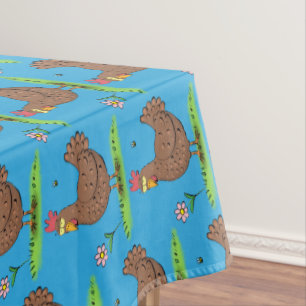 Rustikaler, weißer Cartoon Tischdecke