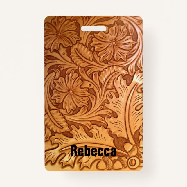 Rustikaler Western Ausweis (Vorderseite)