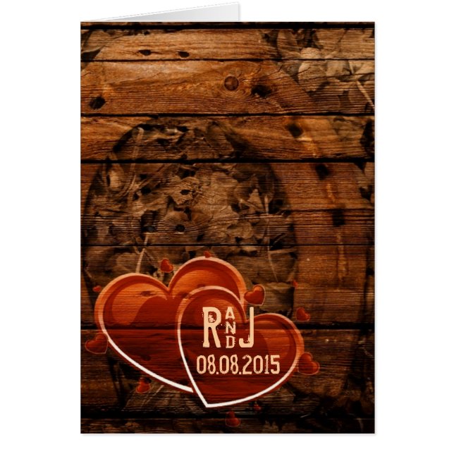 Rustikaler Western Barn Wood Horseshoe Hochzeit (Vorne)