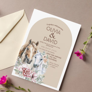 Rustikaler Western Boho Floral Wedding Einladung