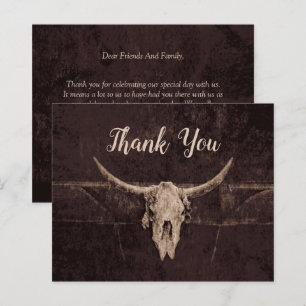 Rustikaler Western Brown Bull Skull Hochzeitbudget