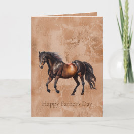 Rustikaler Western Brown Horse Karte