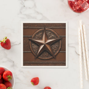 Rustikaler Western-Country-Cowboy-Texas-Lone-Star Serviette