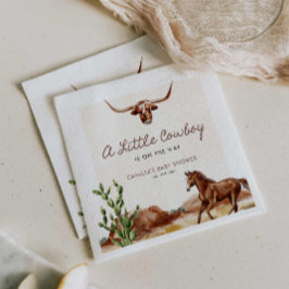 Rustikaler Western Cowboy Babydusche Serviette