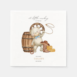 Rustikaler Western Cowboy Country Baby Shower Boy Serviette