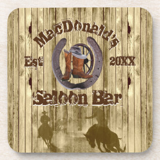Rustikaler Western Cowboy-Salon Bar Getränkeuntersetzer