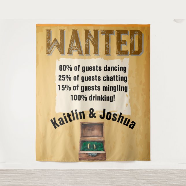 Rustikaler Western Hochzeit 🤠 Country Charm Wandteppich (Vorderseite)