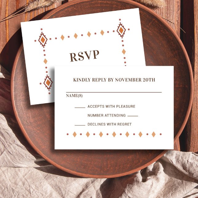 Rustikaler Western-Hochzeitkarte RSVP Karte (Rustic Western RSVP Card)