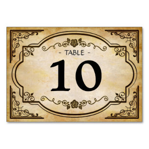 Rustikaler Western Hochzeitskarte Tischnummer