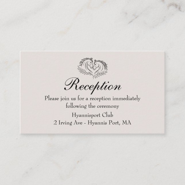 Rustikaler Western Hochzeitsreise Empfang Begleitkarte (Vorderseite)