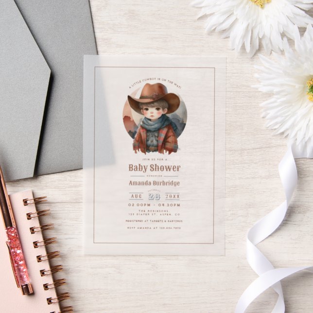 Rustikaler Western Kleine Cowboy Babydusche (Hochzeit)