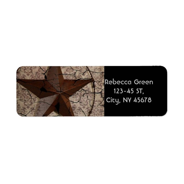 Rustikaler Western Land Primitive Texas Star (Vorne)