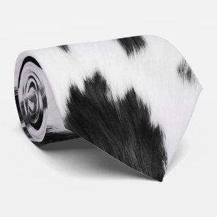 Rustikaler Western Land Schwarz-weiß Cowhide Krawatte