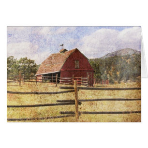 Rustikaler Western Landbauernhof Primitive Rote Ba