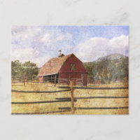 Rustikaler Western Landbauernhof Primitive Rote Ba