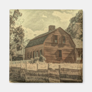 Rustikaler Western Landhaus Chic Red Barn Magnet