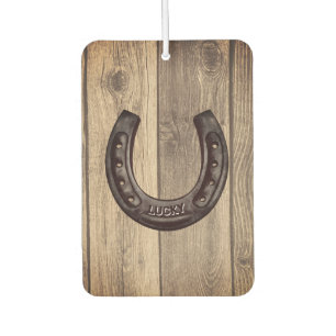 Rustikaler Western Personalisiert Lucky Horseshoe Autolufterfrischer