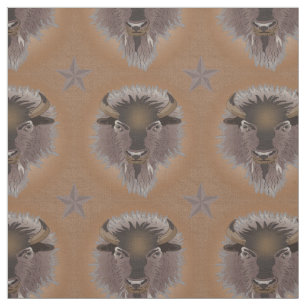 Rustikaler Western Plains Bison Stoff