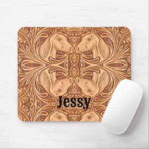 rustikaler Western Reitsportler Mousepad