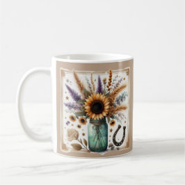Rustikaler Western Sonnenblume Tasse Geschenk