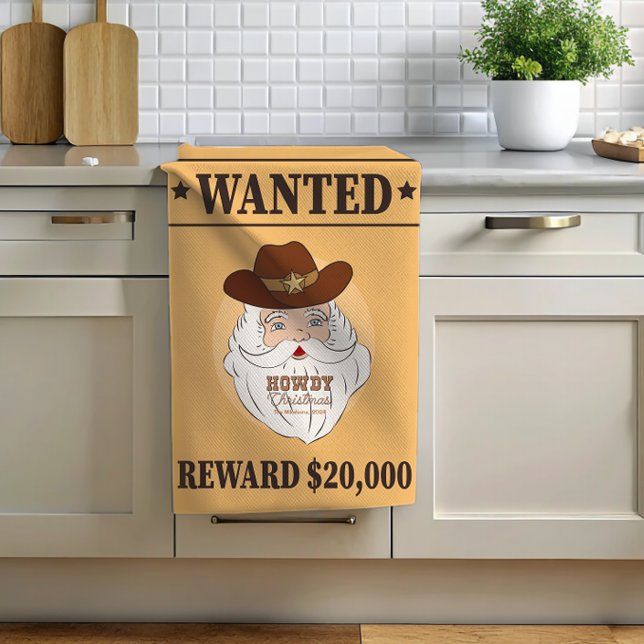 Rustikaler Western Weihnachten Geschirrtuch (Von Creator hochgeladen)