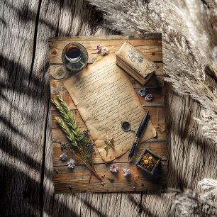 Rustikaler Western Wild West Alte Buchstabenstift Seidenpapier