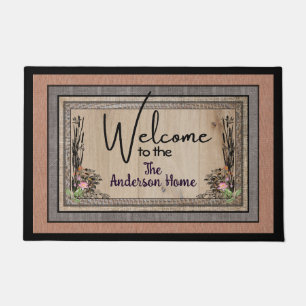 Rustikaler Whimsy Country Personalisiert Door Mat Fußmatte