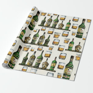 Rustikaler Whiskey Geschenkpapier