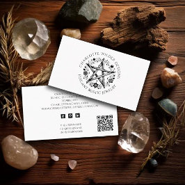 Rustikaler Wiccan Pagan Juwelier Designer QR Code Visitenkarte