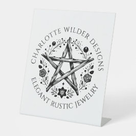 Rustikaler Wiccan Pagan Juwelier Designer Sockelschild