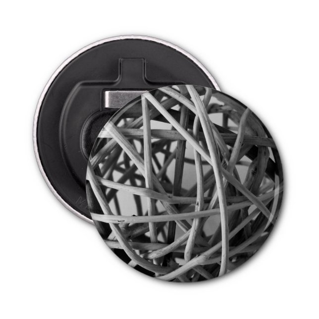 Rustikaler Wicker Ball Flaschenöffner (Vorderseite)