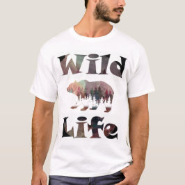 Rustikaler Wildbär T-Shirt