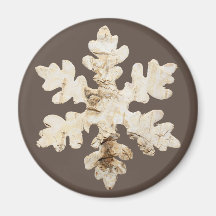 Rustikaler Winter Birchwood Schneeflocke braun wei