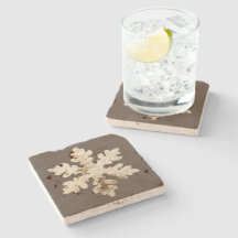 Rustikaler Winter Birchwood Schneeflocke braun wei